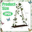 2 Set Floating Shelves for Wall, Plant Wall Decor Hanging Shelves Hanging Shelf with 48 Pcs 3D Butterfly Stickers Cottage Core Decor for Bedroom Bathroom Living Room Kitchen House