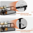 Spice Rack Wall Mount, 4 Pack Pantry Door Organizer & Hanging Storage Baskets Organizer Wall Mount, Large Capacity Metal Spice Shelf for Kitchen Cabinet, Pantry Doors, Bathroom, Shower, Home Decor