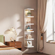 2 Pack 6-Tier Versatile Wall Shelf Unit with USB Rechargeable Led Light (Remote Controlled),Vertical Floating Display Shelves,Lack Style Wall Shelves for Bedroom, Decor,Vanity-White