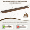 72 Inch Floating Shelves, 3D Textured Wood Grain, 72