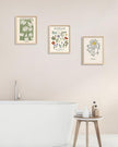 Framed Matisse Canvas Wall Art for Bedroom,Abstract Matisse Canvas Wall Decor,Minimalist Classic Decor Aesthetic,16x12IN Wood High Framed Design Posters for Living Room,Bathroom Set of 3