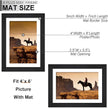 A PLUS MAX 5x7 Picture Frame, Engineered Wood Frame Display Photo 4x6 with Mat or 5 x 7 without Mat, 5 by 7 Frame with Black Wood Grain for Wall - 1 Pack/Black/5