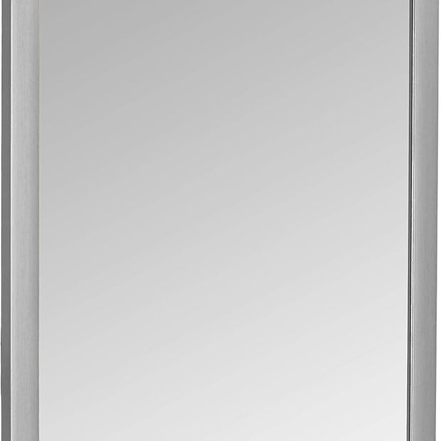 Amazon Basics Rectangular Wall Mount Mirror for Bedroom, Living Room, Entryway, 24" x 36", Standard Trim, Nickel, Hangs Horizontally or Vertically