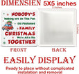 Funny Christmas Vacation Sign Decor, Christmas Decorations Indoor, Winter Holiday Wooden Sign Rustic Home Shelf Desk Decor 5 x 5 Inches