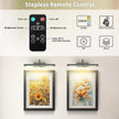 Battery Operated Picture Lights for Wall, Wireless Painting Lights Dimmable Artwork Lighting with Remote and Timer, Rechargeable Art Lights for Paintings-Brushed Grey 16'' inch Warm White