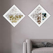 Wocred Set of 2 Mirrors Square Wall Mirror,Gorgeous Rustic Farmhouse Accent Mirror,White Color Entry Mirror for Bathroom Renovation,Bedrooms,Living Rooms and More(12”x12”)