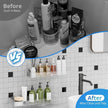 2Pack Acrylic Shower Shelves, Adhesive Bathroom Shower Caddy Organizer, No Drilling/Drilling Wall Floating Shelves for Bathroom Storage Kitchen Home Décor, No Hook