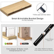 Fun Memories Floating Shelves - 16 Inch Wall Shelf for Decor & Storage - Wall Mounted Display Shelving with Invisible Heavy Duty Metal Bracket 2Pack, Oak