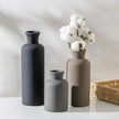 Ceramic Vase Set of 3, Neutral Vases Home Decor Rustic Farmhouse Decor Vase Terra Cotta Pottery Vases for Bouquet Pampas Grass Dried Fresh Flowers Living Room Kitchen Bedroom Bathroom - Multicolor