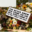 You Never Know How Strong You are Sign, Affirmation Wood Signs, Desk Decor Art, Home Bedroom Decors, Farmhouse Decor for Office Cubicle Workplace, Decorative Framed Wooden Sign Plaque
