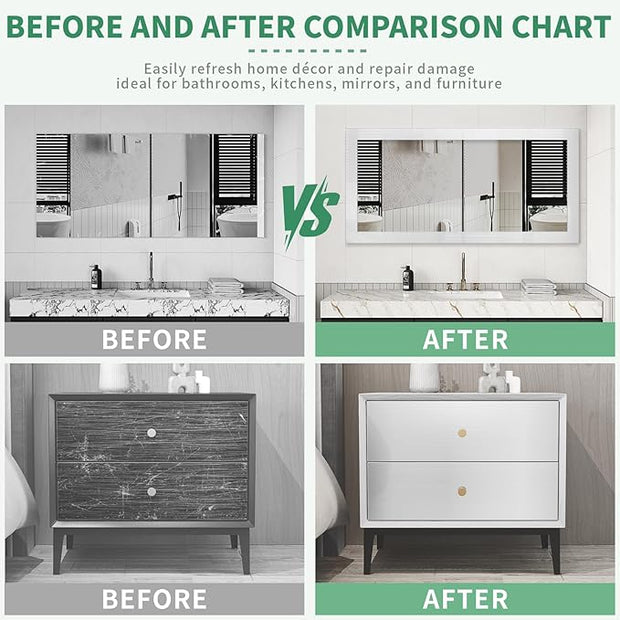 Peel and Stick Wallpaper Borders 390” x 2.36” Self Adhesive Mirror Frame Border Brushed DIY for Kitchen Bathroom Mirror Removal Border Sticker Wall Decor Cover 6.4 Sq.Ft, Brushed Sliver