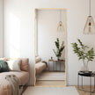 60X24 Inch Gold Wavy Bathroom Mirror for Wall, Scalloped Bathroom Vanity Mirror Farmhouse, Large Rectangle Mirror, Tempered Glass, Hangs Horizontally or Vertically