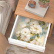 Floral Wallpaper Peel and Stick Vintage Beige Flowers Contact Paper Vinyl Waterproof Self Adhesive Removable Green leaf Modern Wall Murals for Bedroom Walls Shelves Cabinet Decoration 17.5