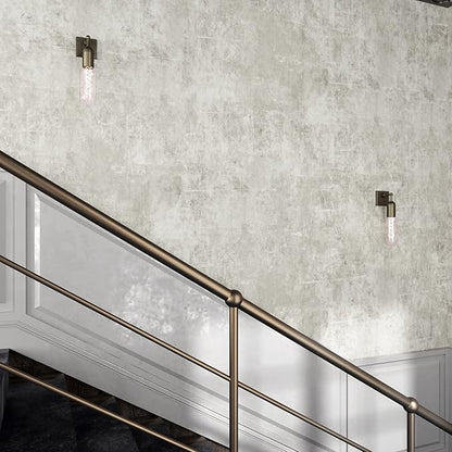 VEELIKE 15.7''x118'' Concrete Wallpaper Peel and Stick Textured Limewash Wallpaper for Bedroom Bathroom Wall Removable Self Adhesive Concrete Contact Paper for Countertops Waterproof Cement Wall Paper