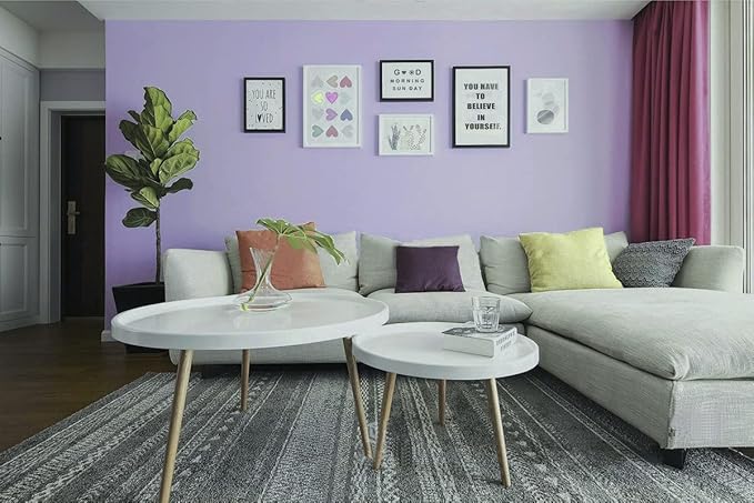 Safiyya 984.2"x17.7" Purple Wallpaper Peel and Stick Purple Contact Paper Solid Color Self Adhesive Removable Wallpaper for Bedroom Vinyl Rolls