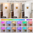 Battery Operated Wall Sconces Sets of 2, Indoor not Hardwired White Fabric lampshade Fixtures,Rechargeable Wireless 10 Colors Wall Lights with Dimmable Remote Control