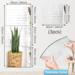JUNEBRUSHS 3 Pack Self Adhesive Acrylic Mirrors, 20 x 24 Inch Full Length Mirror Tiles,Frameless Mirror Sheets Wall Stickers for Wall Mounted Make Up Gym Workout