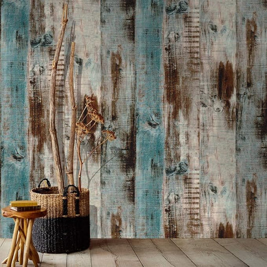 Orgrimmar 236" x 17.8" Wood Peel and Stick Wallpaper Self-Adhesive Removable Wallpaper Covering Decorative Stick Film Vintage Wood Panel Wallpaper Vinyl Decal Roll