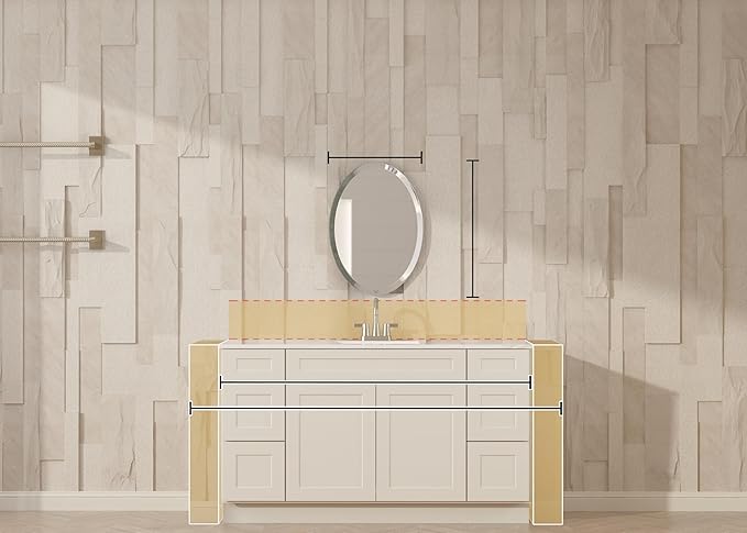 VocalStar Frameless Oval Mirror, 18