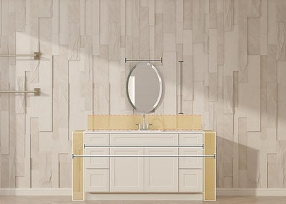 VocalStar Frameless Oval Mirror, 18" x 26" Bathroom Wall Mirror with Beveled Edge, Modern Decorative Vanity Mirrored for Living Room, Entryway, Bedroom | 1/4-Inch Shatterproof Glass