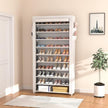 ROJASOP Shoe Rack with Covers 10 Tier Large Shoe Organizer Tall Shoe Closet Storage for 50-55 Pairs Shoe and Boot, Free Standing Shoe Rack Organizer for Closet, Entryway, Bedroom, White