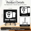 Halloween Bathroom Decor, Boo Sheet Wooden Sign for Home Restroom Desk Shelf, Toilet Paper Table Centerpieces for Washroom Accessories - A11