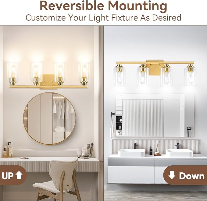 4-Light Bathroom Light Fixtures, 27