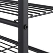 Yusong Shoe Rack Organizer, 5 Tier Industrial Shoe Storage Shelf, Narrow Sturdy Metal Shoe Shelves for Closet Entryway, Rustic Brown