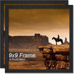 A PLUS MAX 9x9 Picture Frame Set of 2, Black Engineered Wood Frame for 9 x 9 Inch Picture Poster Photo, Light Weight 9 by 9 Frame with Wood-grain for Wall - 2 Pack/Black/9