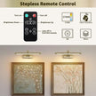 Wireless Picture Lights Rechargeable Gallery Lighting Battery Picture Frame Light with Remote and Timer, Adjustable Art Light for Paintings, Portraits, Antique Bronze Finish 16'' Inch 3W 2700K