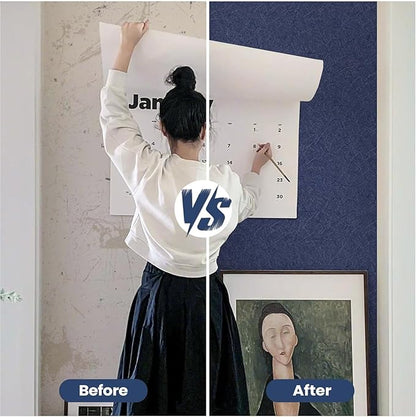Dark Blue Peel and Stick Wallpaper - Removable Waterproof Self Adhesive Contact Paper - Silk Boys Wall Covering Poster Board - Kitchen Countertop Vinyl Wrap for Bathroom Cabinet 15.7" x 590.5"