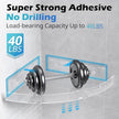 2 Pack Acrylic Corner Shower Caddy, Clear Corner Shower Shelf with 4 Hooks, Adhesive Wall Mounted Bathroom Shower Shelf Organizer for Inside Shower & Kitchen Storage
