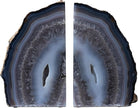 Nature's Decorations Agate Bookends - A Quality Natural Geode with Non-Skid Rubber Bumpers for Shelves, Office, Home Decor - Heavy Duty Cool Crystal Stone (2-3 LB)
