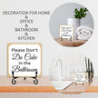 Please Dont Do Coke in the Bathroom Sign With Iron Support, Home Toilet Desk Bathroom Decor Wood Sign Shelf Decor Restroom Farmhouse Housewarming Gifts Table Centerpiece - (a029)