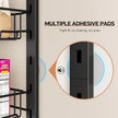 MIAOLI Over the Door Pantry Organizer, 8-Tier Adjustable Spice Rack Cabinet Door Shelves, Hanging Seasoning Organizer for Kitchen Bathroom, Laundry Room Organization, Black
