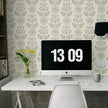 Wudnaye Vintage Floral Peel and Stick Wallpaper Beige Floral Contact Paper 17.7in × 393.7in Tulip Self Adhesive Wallpaper Boho Flowers Removable Waterproof Wall Paper for Bathroom Bedroom Decorative
