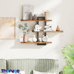 Floating Shelves for Wall Decor, 3 Tier Wall Mounted Storage Shelves, Bathroom Shelves, Decorative Hanging Storage Shelf for Living Room, Bedroom, Kitchen (Brown, 3 Tier)