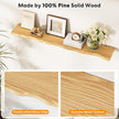 Floating Shelves for Wall Rustic Farmhouse 48 Inch Floating Shelf Bathroom Wooden Shelves for Wall Mounted Live Edge Pine Shelf with Unique Natural Grain for Living Room Bedroom Kitchen (Natural)
