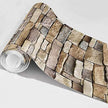 Abyssaly Stone Wallpaper Brick Wallpaper Peel and Stick Stone Backsplash Self-Adhesive Removable Vinyl Wall Paper Grey Faux Brick Shelf Liner 17.71