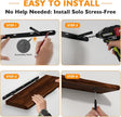 Floating Shelves for Wall Rustic Farmhouse 48 Inch Floating Shelf Bathroom Wooden Shelves for Wall Mounted Live Edge Pine Shelf with Unique Natural Grain for Living Room Bedroom Kitchen (Walnut)