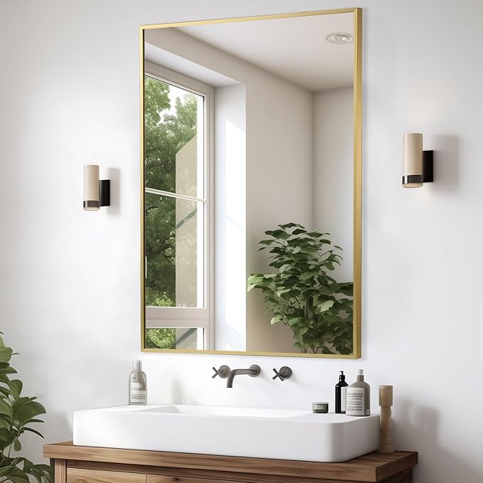Gold Bathroom Mirror, 24