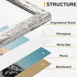 Vittanly Picture Frames Set of 10, Picture Frames Collage Wall Decor with Two 8x10, Four 5x7, and Four 4x6 Photo Frames, Gallery Wall Frame Set for Wall or Tabletop Display, Distressed White