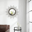 Sunburst Spoked Large Wall Mirror Boho Home Circle Art Mirror Modern Metal Mirror for Wall Decorative Bathroom Bedroom Vanity Hallway Balcony Living Room Entryway 20