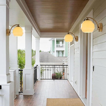 Mid Century Modern Wall Sconces Set of Two Brushed Brass Wall Sconce Gold Glass Wall Lights Globe Wall Mount Light Fixture Vintage Hallway Bathroom Sconces Wall Lighting Set of 2