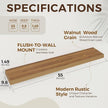 Dreamland 55 Inches Floating Shelves for Wall, 9.8