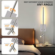 ZEROUNO Modern Plug in Wall Sconce Mounted Wall Reading Light, Corded Brushed Nickel Wall Sconce with On Off Switch, Art Deco Wall Mount Bedside Lamp for Bedroom Living Room Corner etc.
