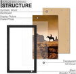 A PLUS MAX 6x12 Picture Frame Set of 2, Black Engineered Wood Frame for 6 x 12 Inch Picture Poster Photo, Light Weight 6 by 12 Frame with Wood-grain for Wall - 2 Pack/Black/6