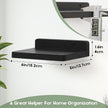Small Floating Shelf, 5x6 Inch Display Ledges for Wall,Mini Shelves,Rustic Wood Shelf for Bedroom Living Room Bathroom Kitchen (3, Black)