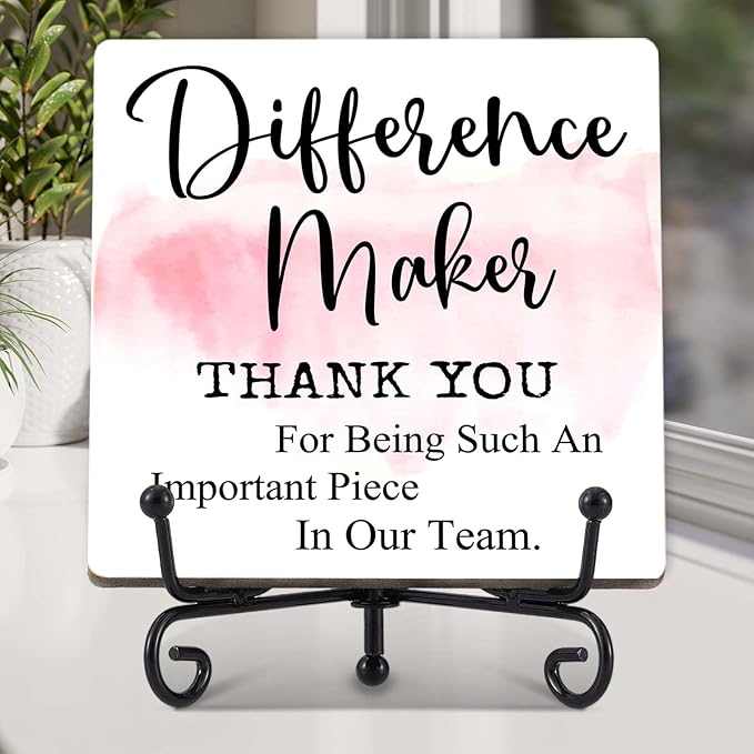 Difference Maker Gift， Team Gifts for Employees, Pink Thank You Appreciation Gift for Coworkers Colleagues Employees - E11