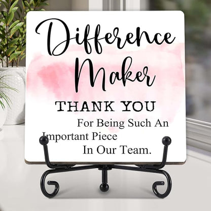 Difference Maker Gift， Team Gifts for Employees, Pink Thank You Appreciation Gift for Coworkers Colleagues Employees - E11